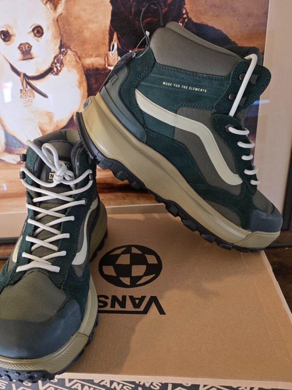Vans MTE Crestline Waterproof Green Black Hiking Boots Shoes Men's Size 10 NEW